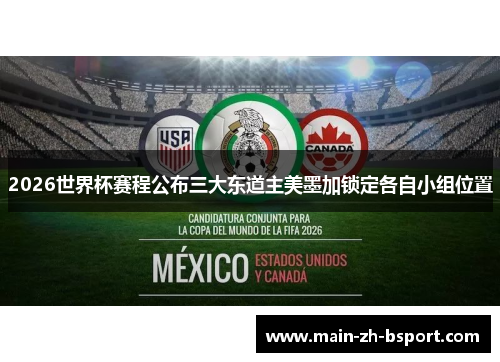 2026世界杯赛程公布三大东道主美墨加锁定各自小组位置